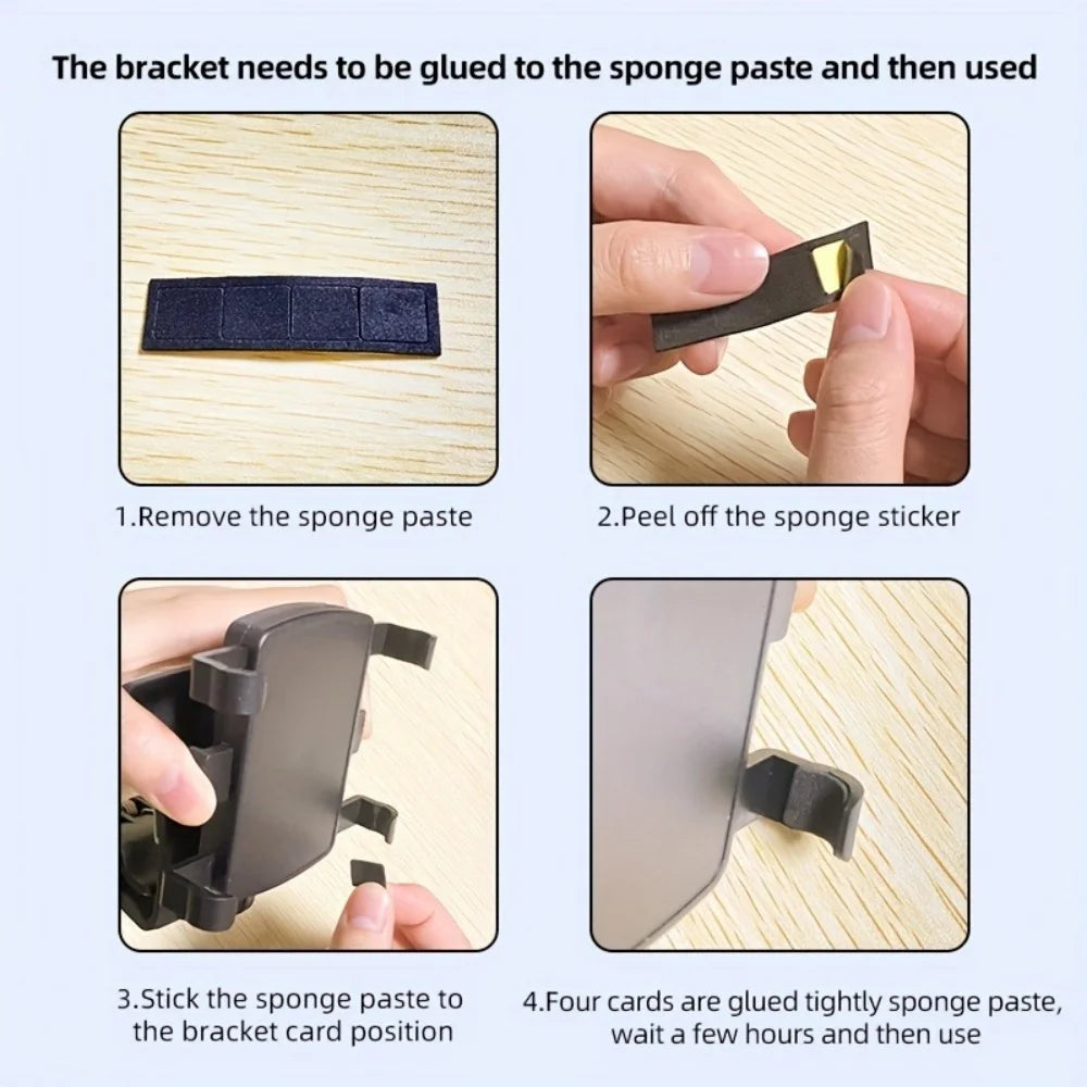 Support de téléphone universel pour tableau de bord de voiture 360 ° Support de voiture pour Smartphone rotatif, pour iPhone,