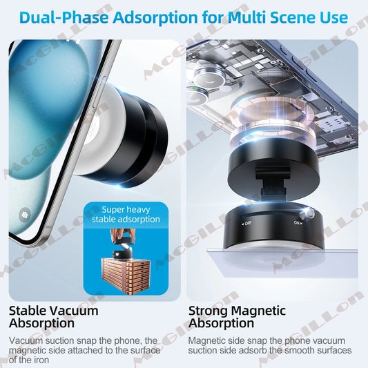 Vacuum Magnetic Suction Cup Folding Swivel Stand Double-sided Suction Cup For Universal Vacuum Swivel Stand Mobile Phone Holder