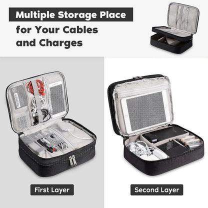 Electronics Organizer Bag Waterproof Carrying Pouch Travel Bag Universal Cable Storage Bag for Cable USB Charger Phone Accessory