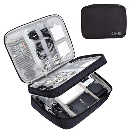 Electronics Organizer Bag Waterproof Carrying Pouch Travel Bag Universal Cable Storage Bag for Cable USB Charger Phone Accessory