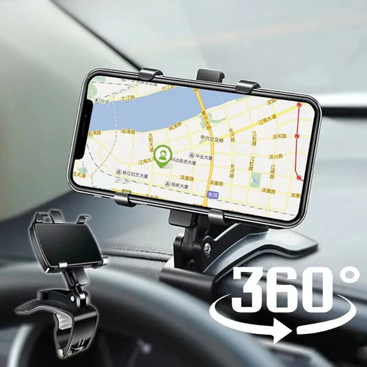 Support de téléphone universel pour tableau de bord de voiture 360 °   Support de voiture pour Smartphone rotatif, pour iPhone,