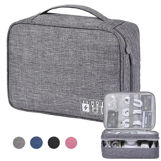 Electronics Organizer Bag Waterproof Carrying Pouch Travel Bag Universal Cable Storage Bag for Cable USB Charger Phone Accessory