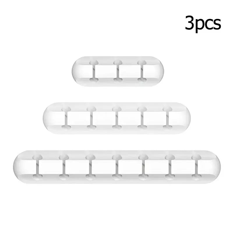 Cable Cord Wire Organizer Silicone USB Cable Winder Management Clips Self Adhesive for Mouse Keyboard Headset For iPhone Huawei