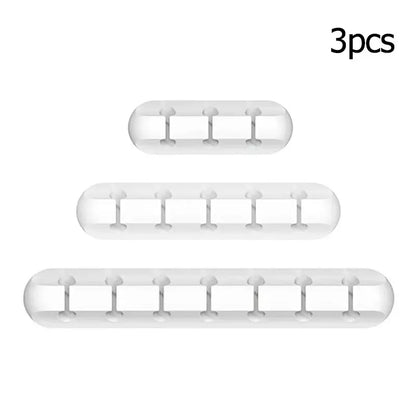 Cable Cord Wire Organizer Silicone USB Cable Winder Management Clips Self Adhesive for Mouse Keyboard Headset For iPhone Huawei